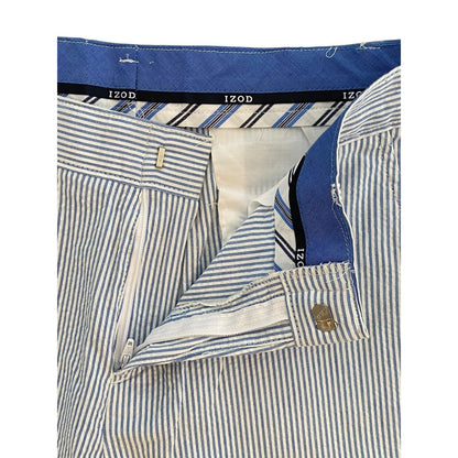 Size 20 Izod Seersucker Pants Boys Blue White Stripe Preppy Southern Charm Easte