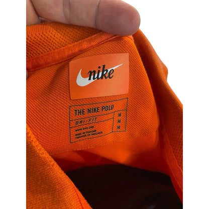 Size Medium Orange Men’s Nike Polo Shirt Short Sleeve Dri-fit