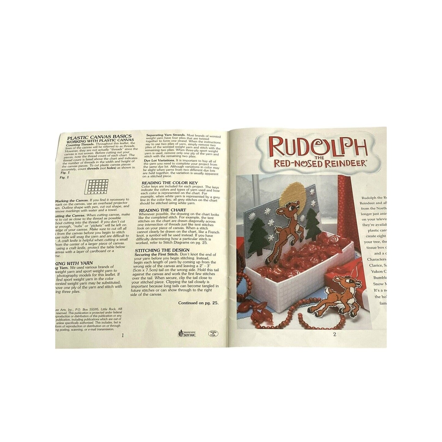 Rudolph The Red Nosed Reindeer Cross Stitch Pattern Booklet Leisure Arts