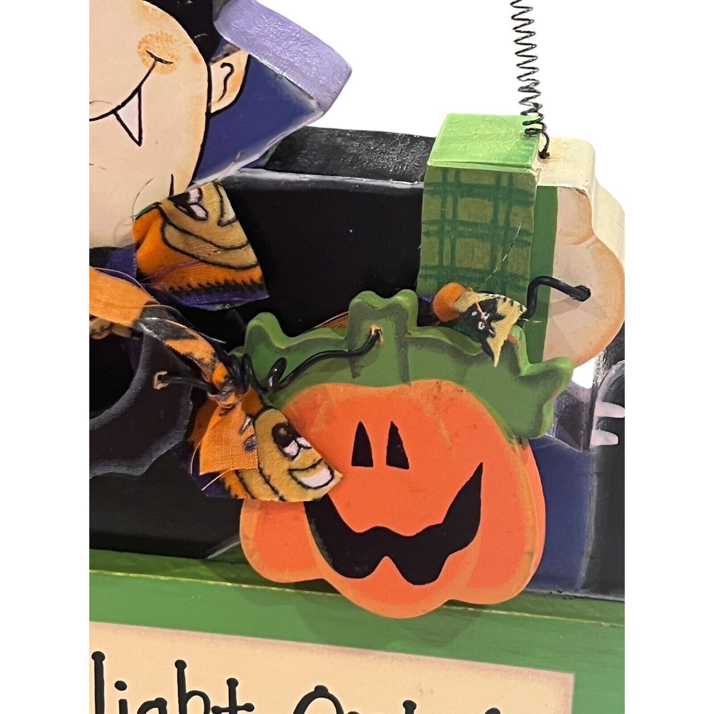 Wooden Autumn Halloween Decor Ghouls Dracula Cute Home Fall Decoration Painted