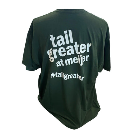 Size 2XL Gildan Michigan State Spartans T Shirt Short Sleeve Green White Tee