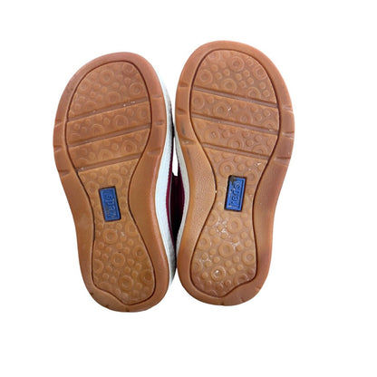 Size 4.5 Keds ELLA Red Leather Round Toe Mary Jane Shoes Toddler Holiday