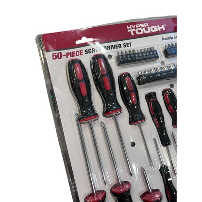 50 Piece Hyper Tough Screwdriver Set Multi-Type Easy Care Easy Clean NEW