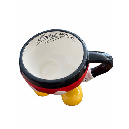 MICKEY MOUSE DIsney Ceramic Bottom Pants MUG/ CUP Handle Arms Feet