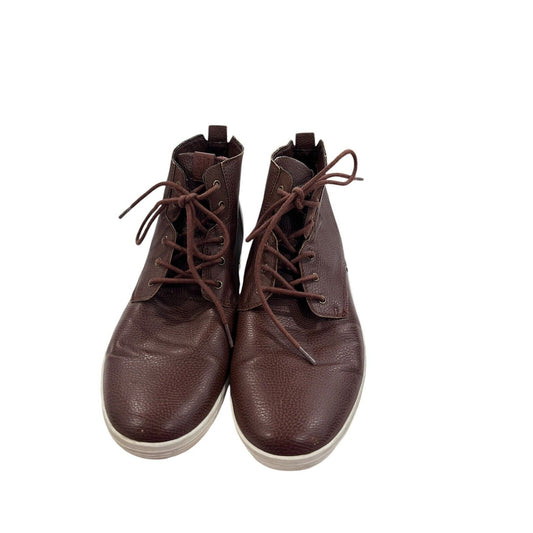 Size 12 Ben Sherman High-Top Brown Leather Casual Chukka Sneakers Boots Men’s