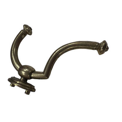 Set of 2 Vintage Brass Double Wall Hooks Robe Towel Door Wall Mount