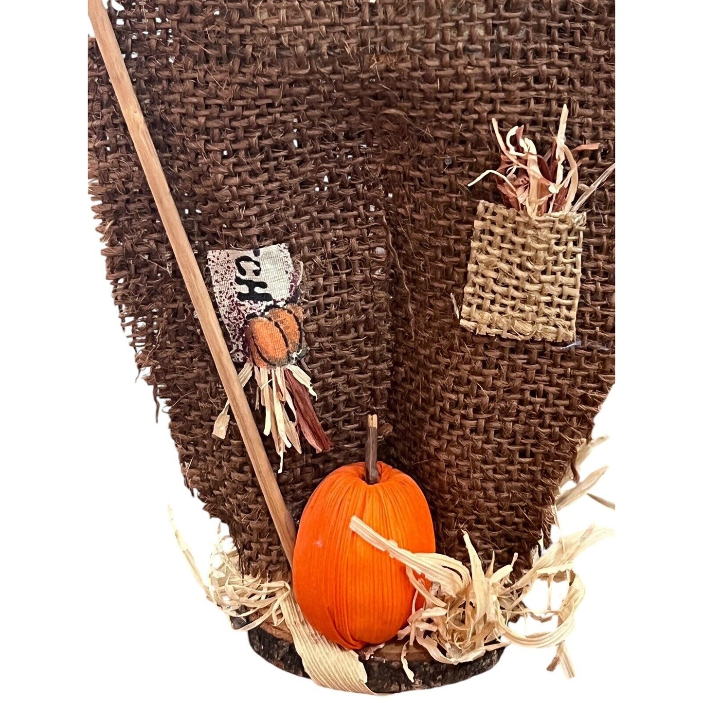 Scarecrow Table Top Decor Pumpkin Fall Thanksgiving Halloween Figures Set Of Two