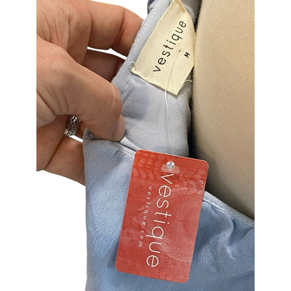 Size Medium Vestique Blue One Shoulder Ruffled Women's Dress NWT