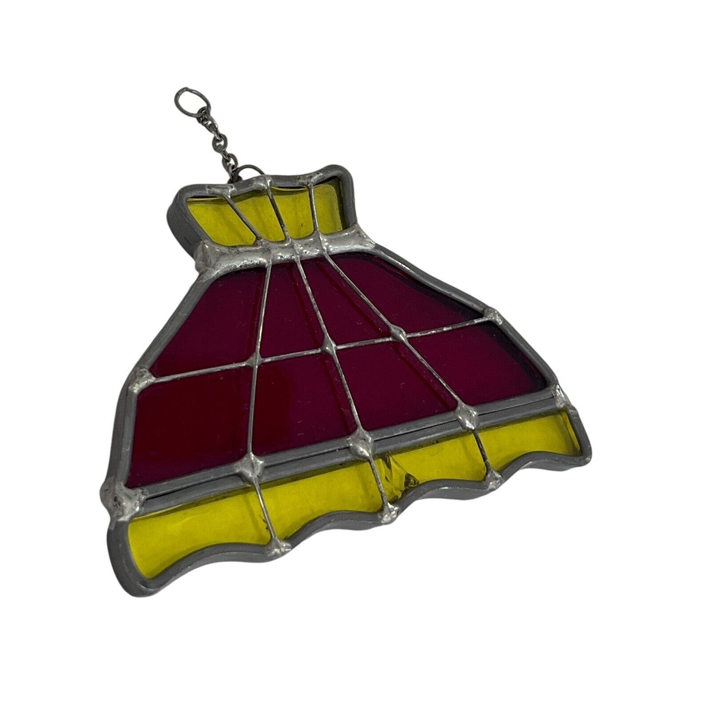 Vintage Lamp Shade And Grapes Stained Glass Sun Catchers 3 Piece Set