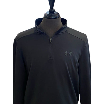 Size Medium Under Armour Men's Black 1/4 Zip Loose Fit Jacket