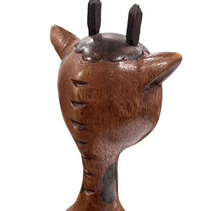 Wooden Baby Giraffe Figurine Cute Hand Made Figure Baby Nursery Decor Safari