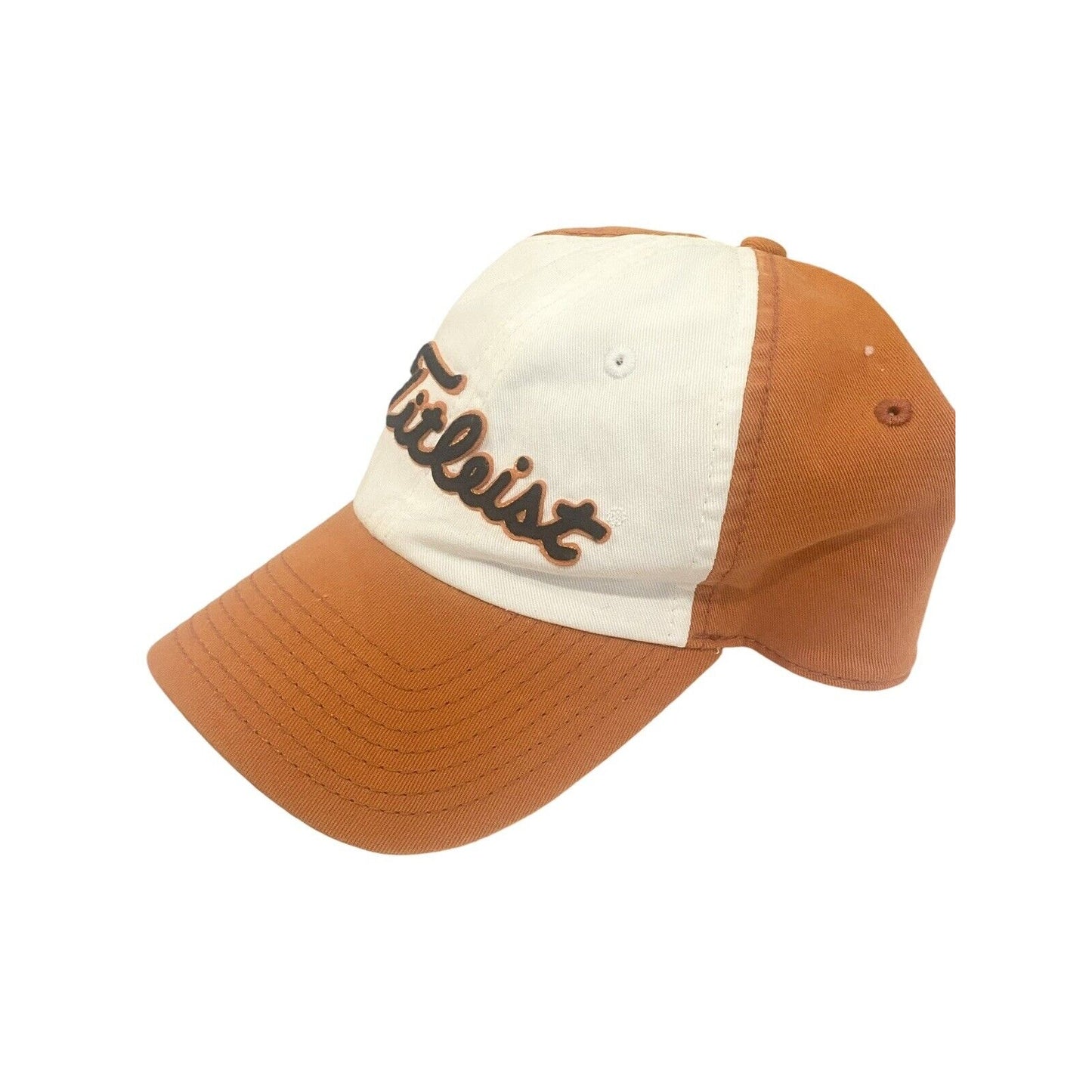 Titleist A-Flex Orange Script 1935 Adult L/XL Hat Cap White Blue Orange