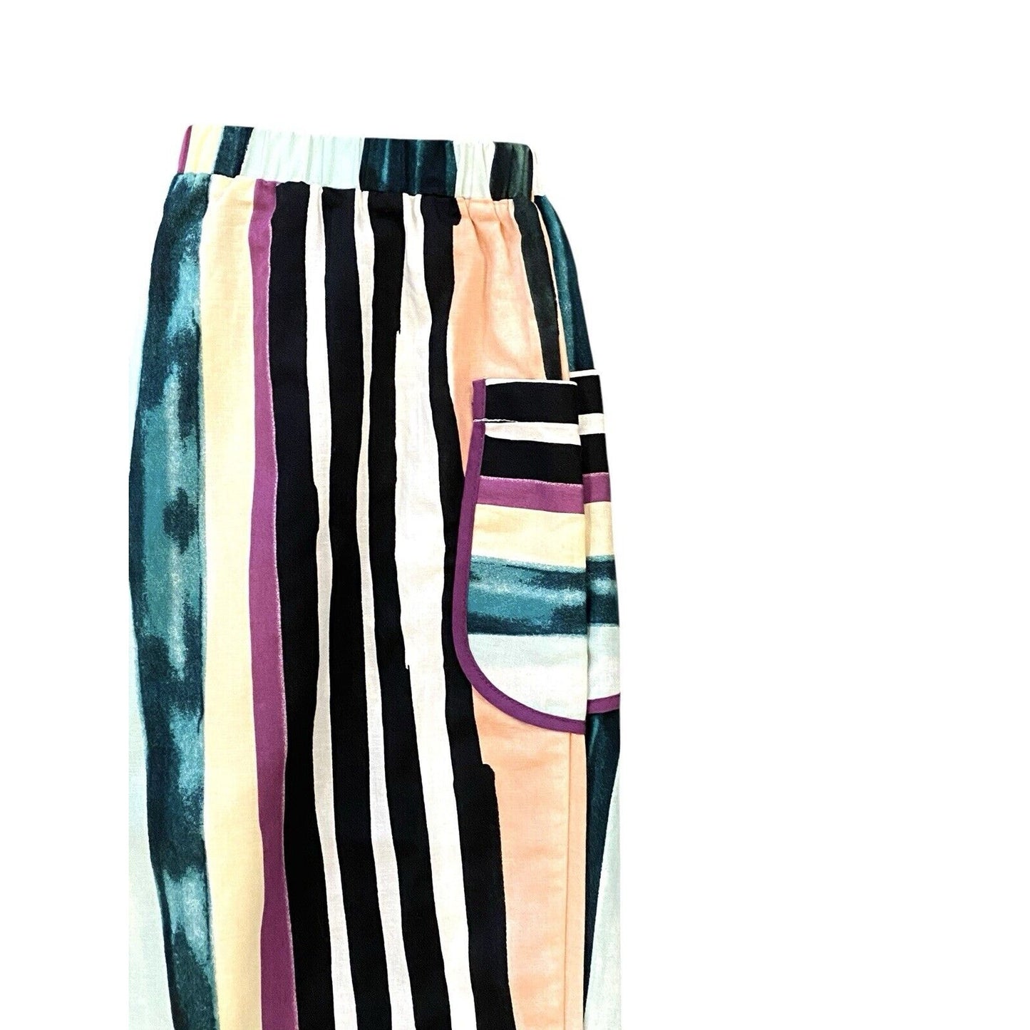 Size Small Red Carter Brand Linen Blend Pants Stripe Hippie Festival