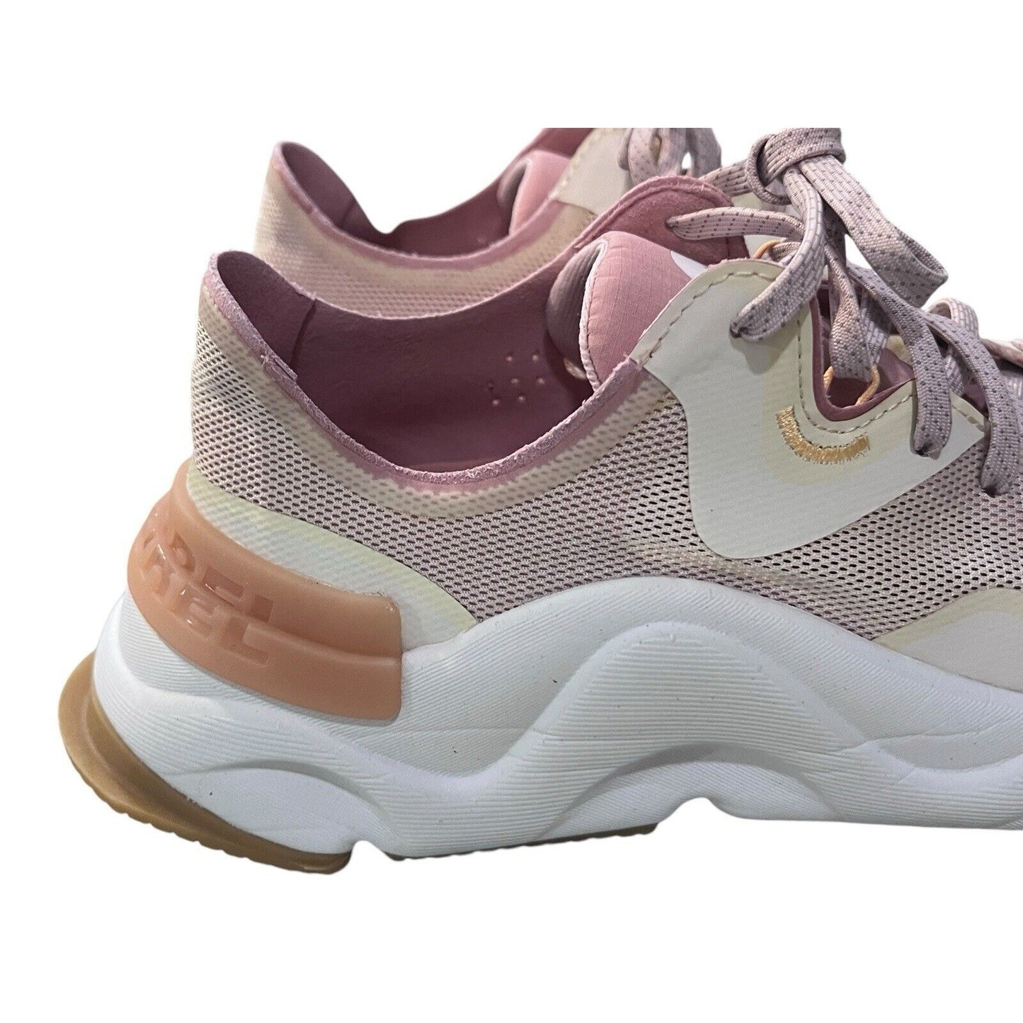 Size 9 Sorel Kinetic RNEGD Float Sneaker Women's Chalk Eraser Pink Mesh shoes