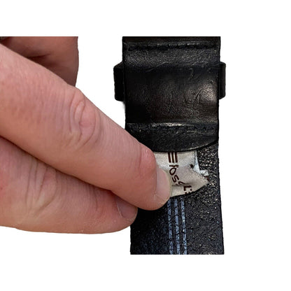 Fossil Black Leather Belt Size 42 Adjustable Wear On Leather And Buckle