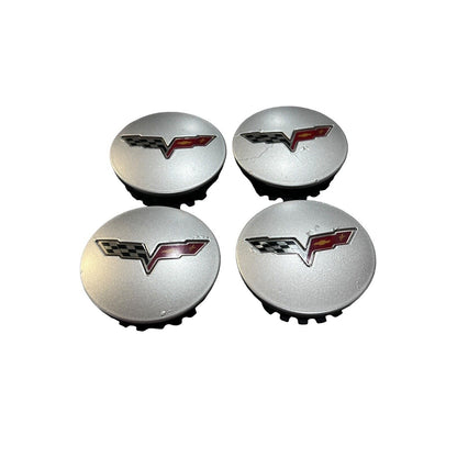 2008-2013 Chevy Corvette Silver Center Caps OEM GM 9595010 Set of 4