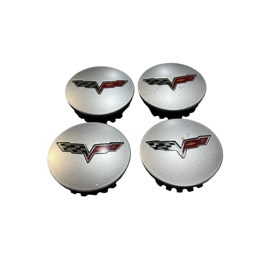 2008-2013 Chevy Corvette Silver Center Caps OEM GM 9595010 Set of 4