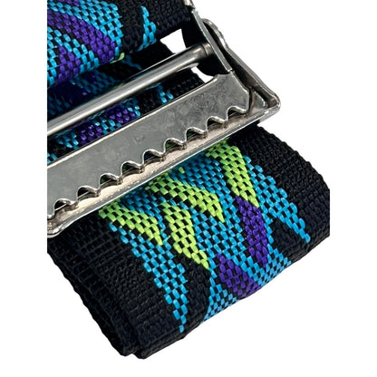 Skil-Care Geo Pattern Gait Belt 60 Inch Length Made In USA Green Weave Nylon