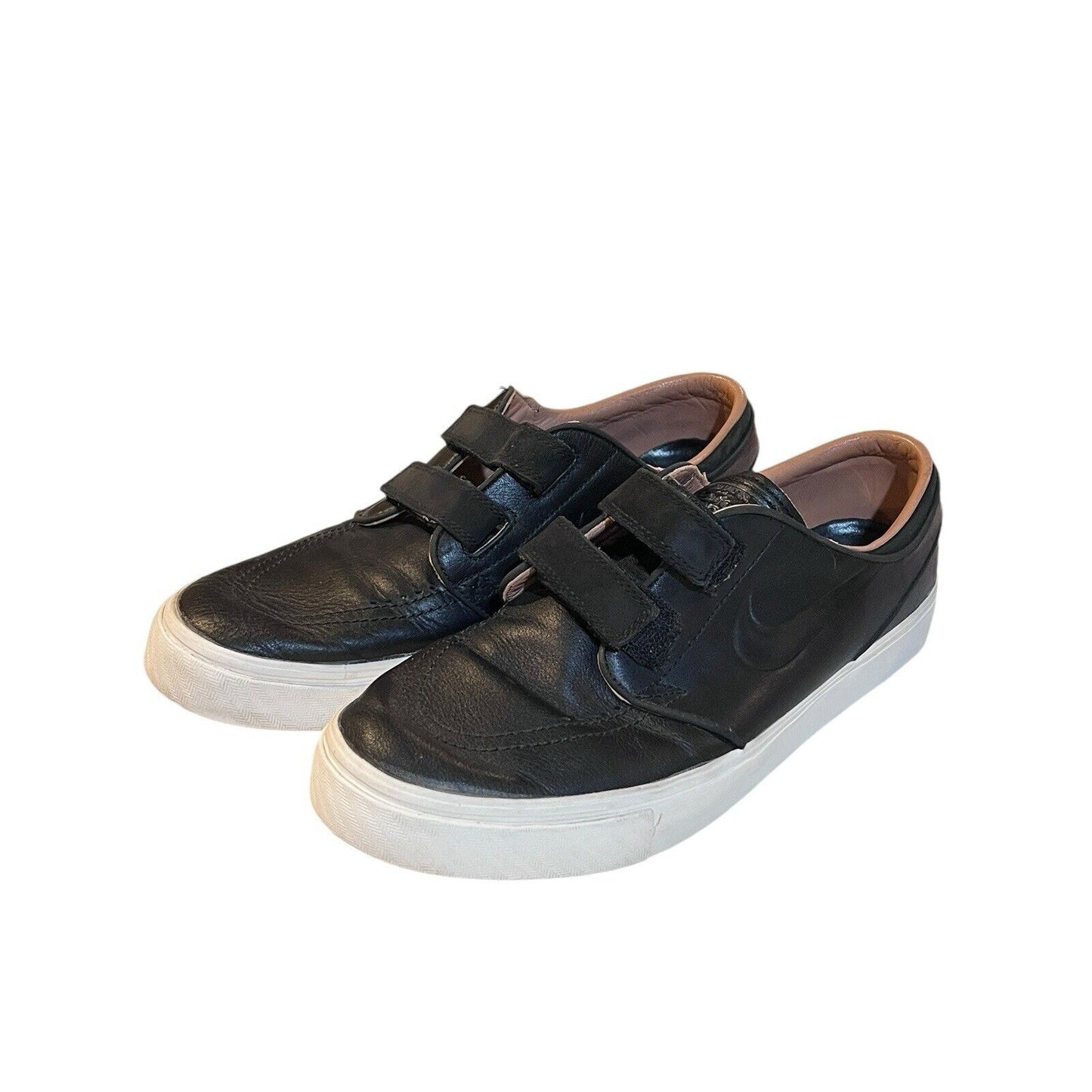 9.5 Rare Nike SB Zoom Janoski AC dunk 705405-002 Triple Black Leather Shoes Skat