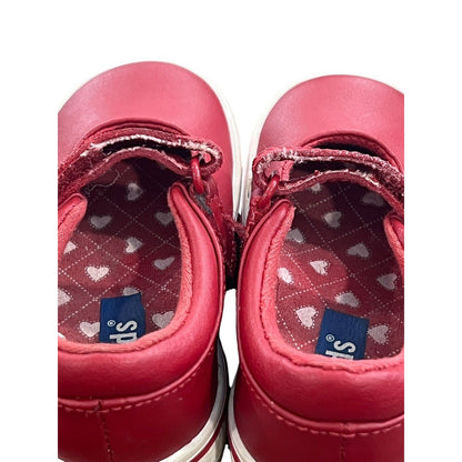 Size 4.5 Keds ELLA Red Leather Round Toe Mary Jane Shoes Toddler Holiday