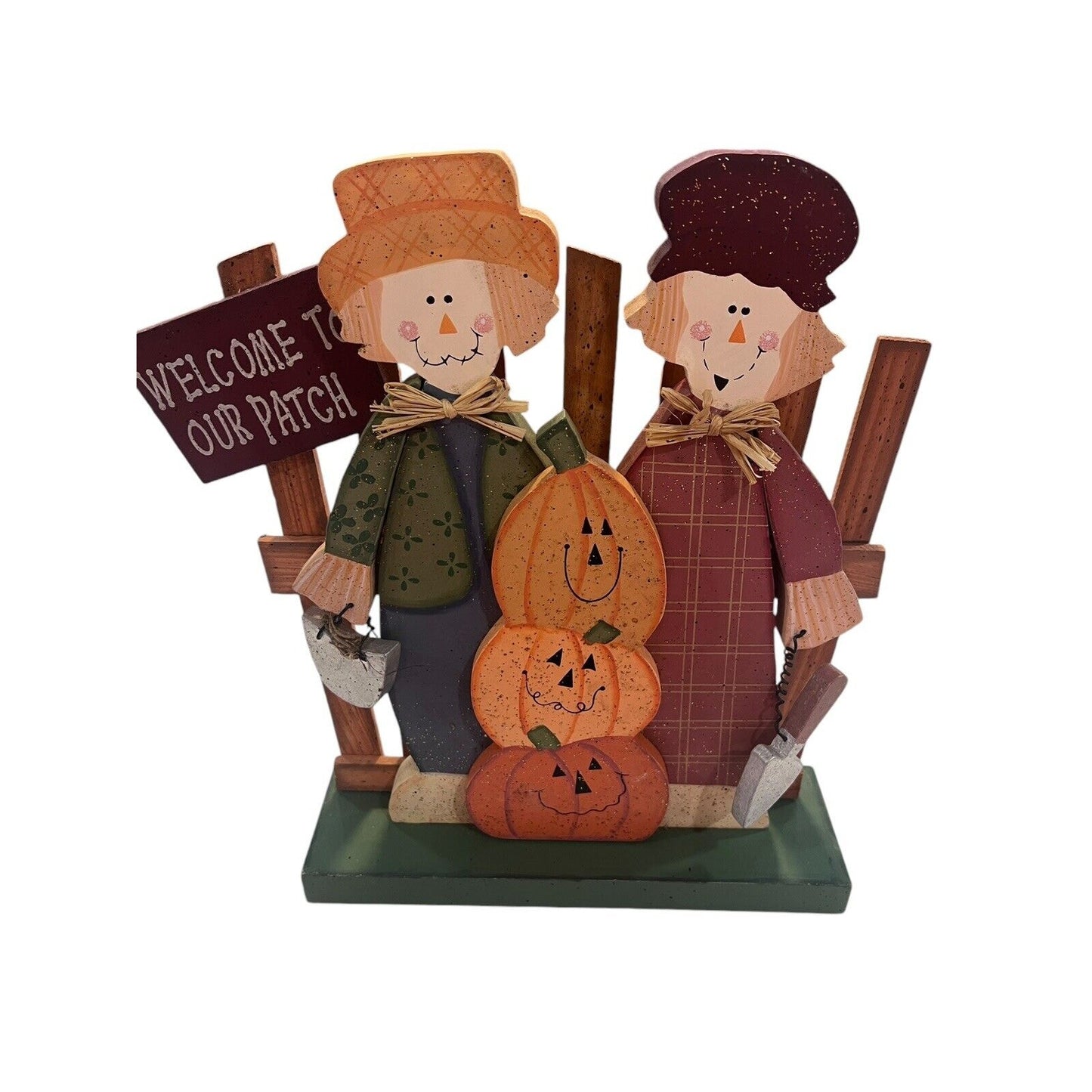 Wooden Autumn Halloween Decor Pumpkin Patch Home Fall Decoration Painted