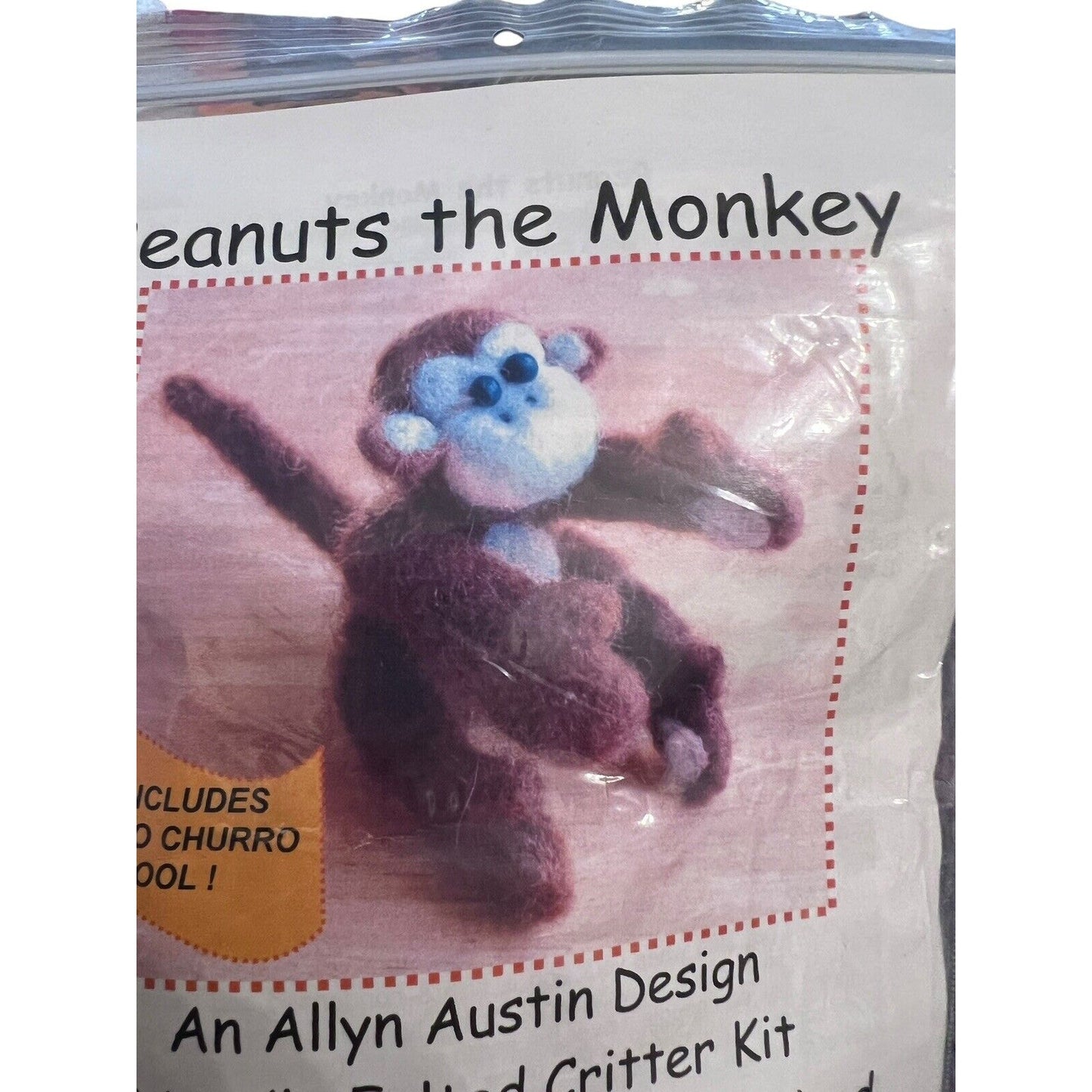 Needle Felted Critter Kit Allyn Austin Navajo Churro Wool Peanuts The Monkey NEW