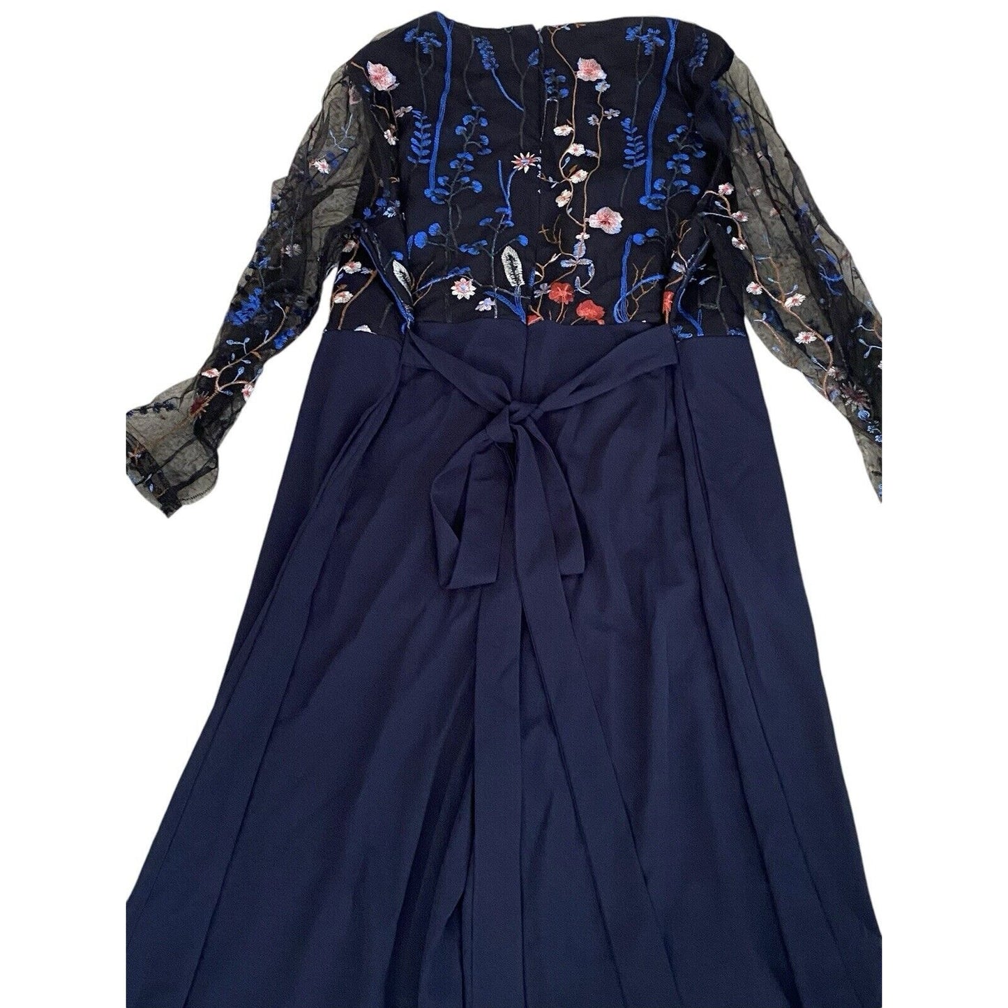 Size 28W Bloomchic Romper Jumpsuit Formal Embroidered Navy Floral NWT