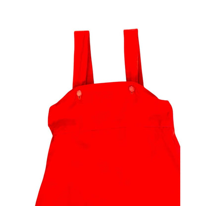 Vintage Girls Red Velvet Jumper Christmas Valentine Dress Handmade Long