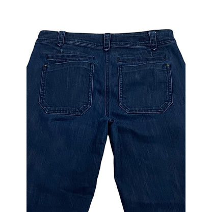 Size 26 Anthropologie Leifsdottir Lace Up Leg Equestrian Dark Wash Jeans EUC