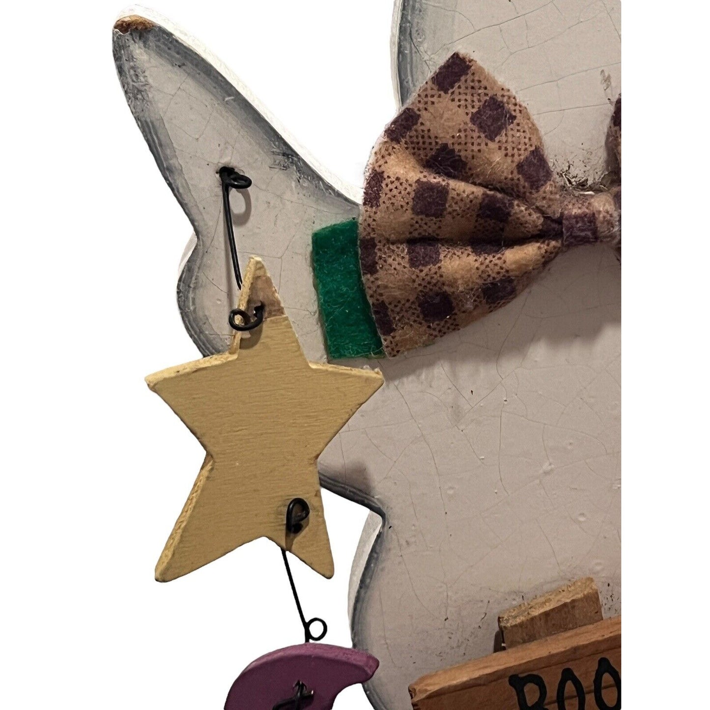 Wooden Ghost Halloween Decor Pumpkin Welcome Table Top Fall Decoration Painted