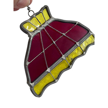 Vintage Lamp Shade And Grapes Stained Glass Sun Catchers 3 Piece Set