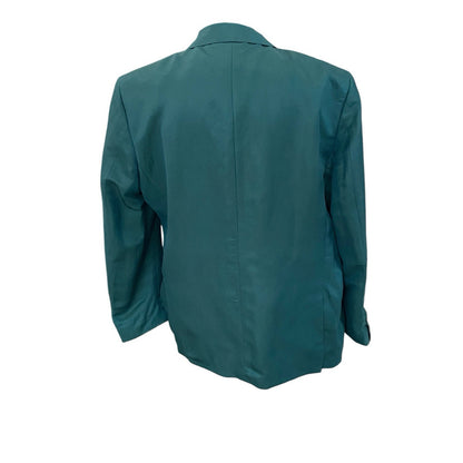 NEW Indochino Mens Teal Green Silk Linen Newbury Blazer Jacket Sz 52