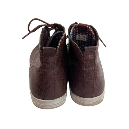 Size 12 Ben Sherman High-Top Brown Leather Casual Chukka Sneakers Boots Men’s