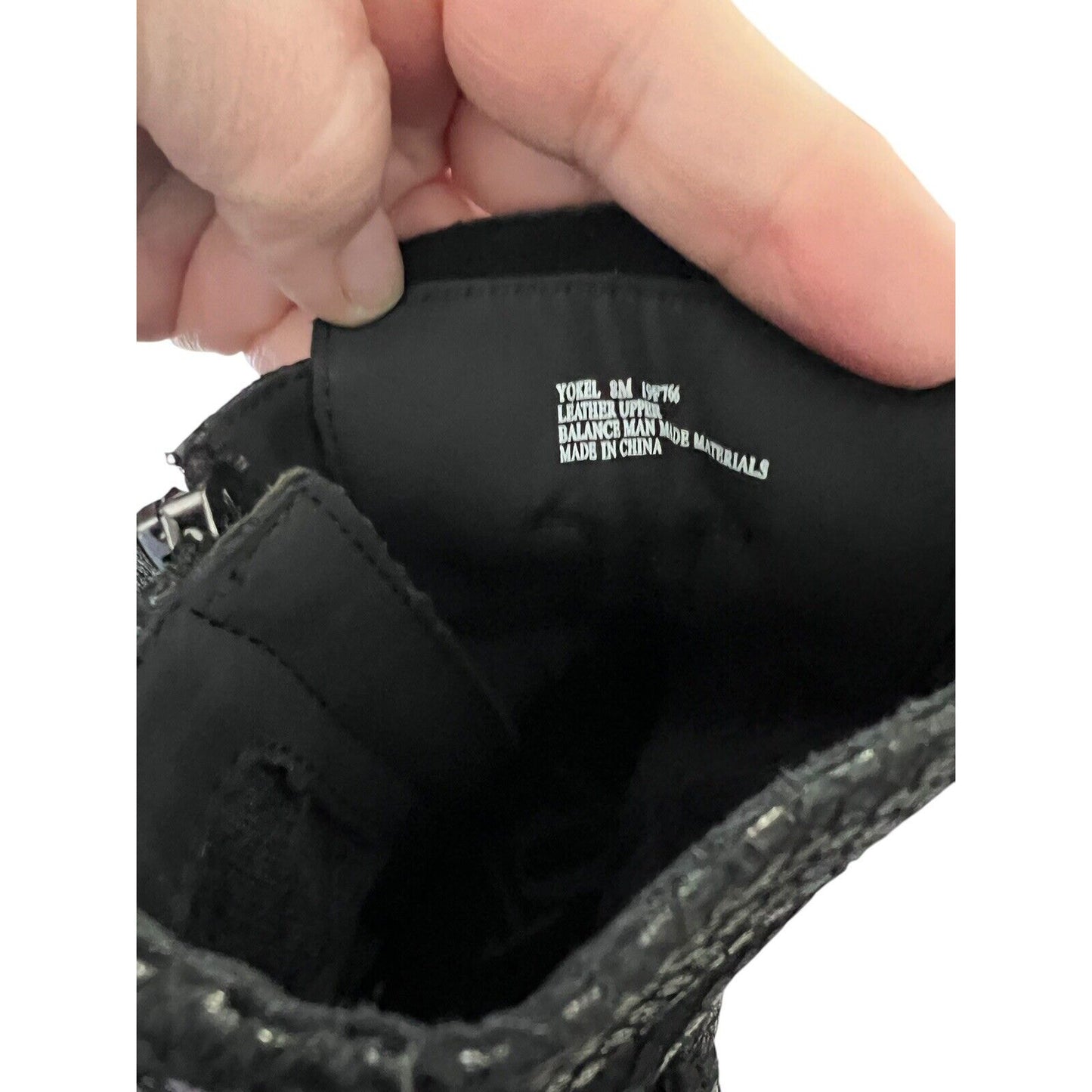 OTBT Boots Womens 8 M Yokel Shoes Black Leather Snakeskin Zipper Ankle Casual