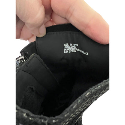 OTBT Boots Womens 8 M Yokel Shoes Black Leather Snakeskin Zipper Ankle Casual