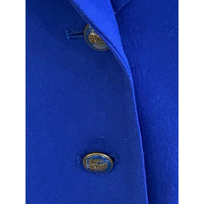 Size 18 PENDLETON Virgin Wool Bright Blue Blazer Jacket Women’s Vintage