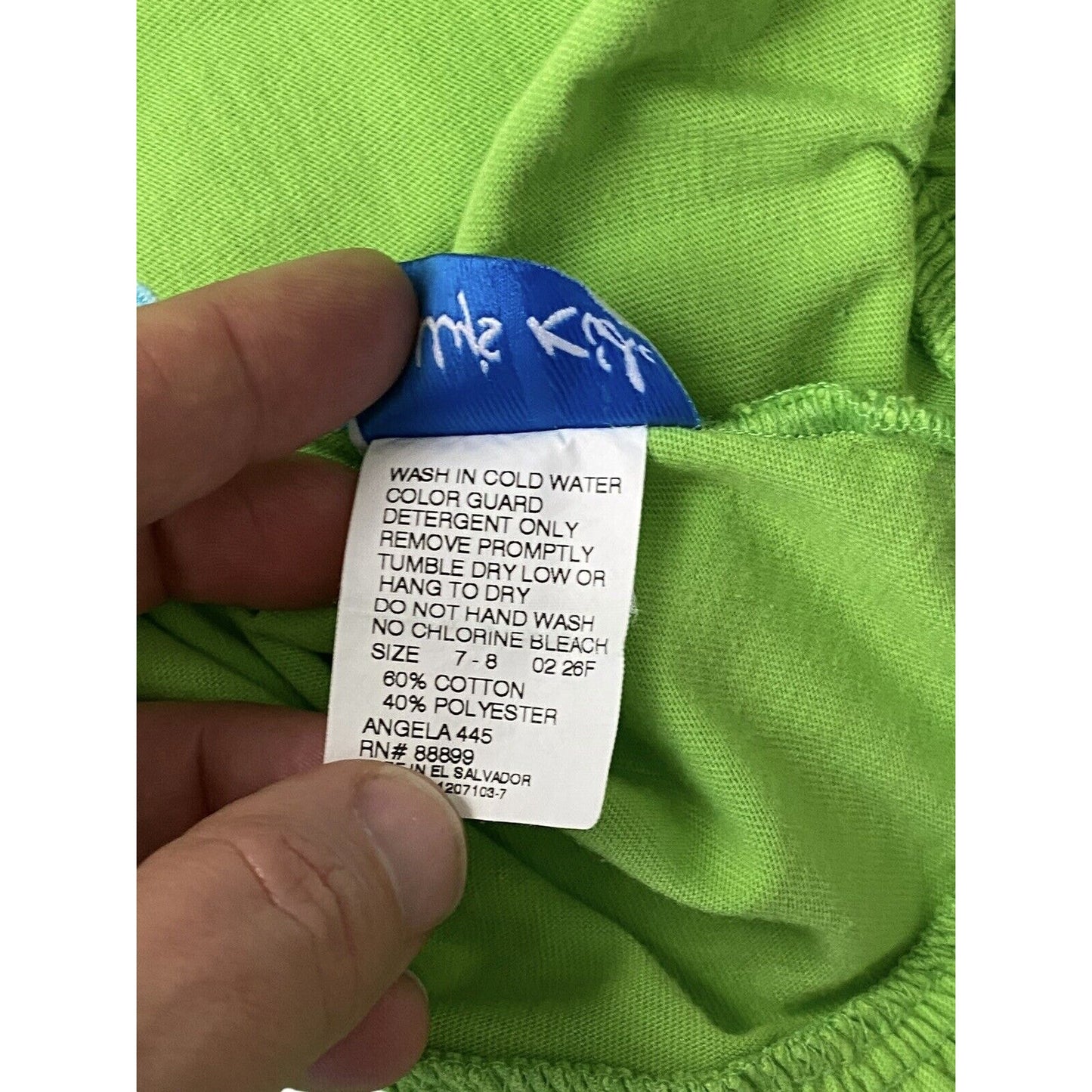 Size 7/8 Kelly's Kids Girls Green Tunic Ruffle Pant Outfit 2 Piece Shirt & Pants