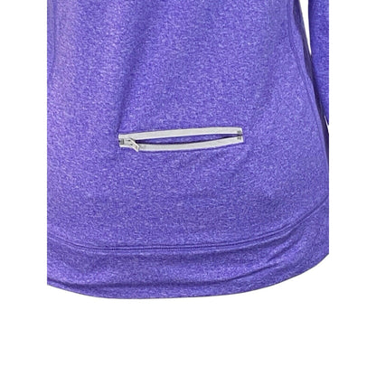 Size Small VICTORIA SECRET PINK Purple Pullover Running Top 1/4 Zip Reflecting