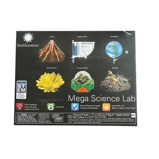 Smithsonian Mega Science Lab Kit STEM 6 Activities New Damaged Box
