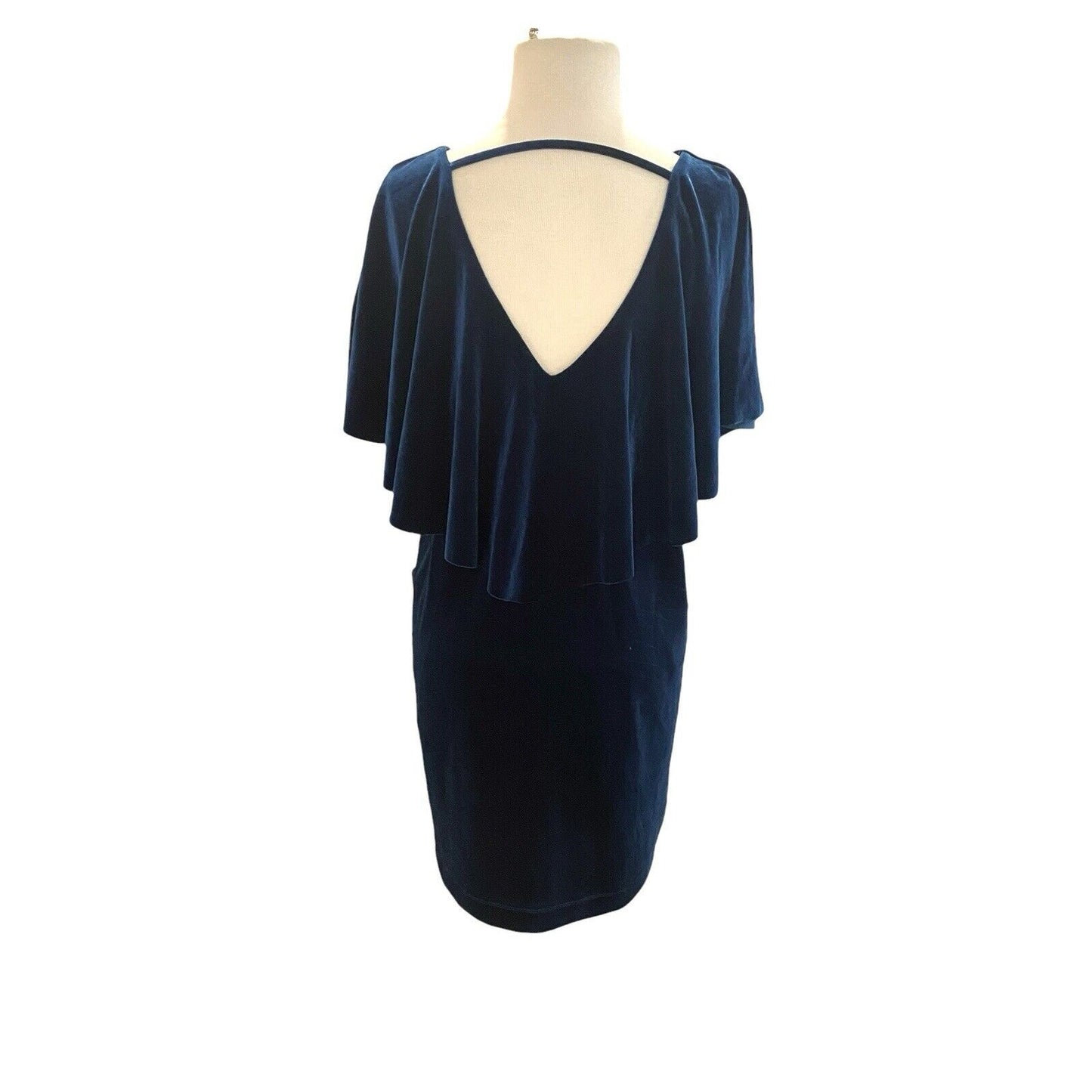 Size Small Womens Teal Velvet Mini Shift Dress NWT Witchy Fairy Felicity & Coco