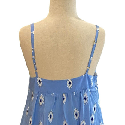 Size Small Southern Tide "RAYELLE" Layered Sundress Tier Blue White Ikat