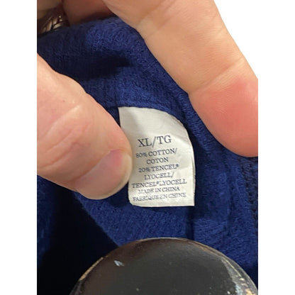 Size XL Tommy Bahama Mens 1/4 Zip Reversible Sweatshirt Sweater Blue