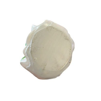 Vintage HOLLY GIRL Christmas Figurine Vase Large Planter 7x6x5 Handpainted