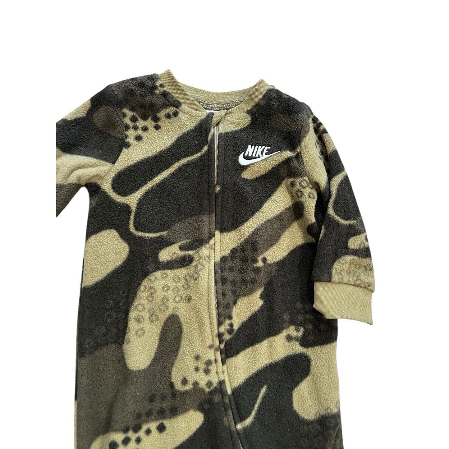 Nike Unisex 9 Month Fleece Pajama Camouflage Footie One Piece