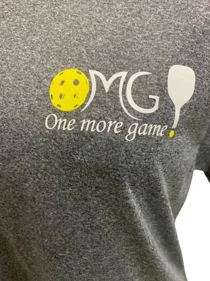 Medium BSN Sports Womens Gray Tshirt OMG!  One More Game