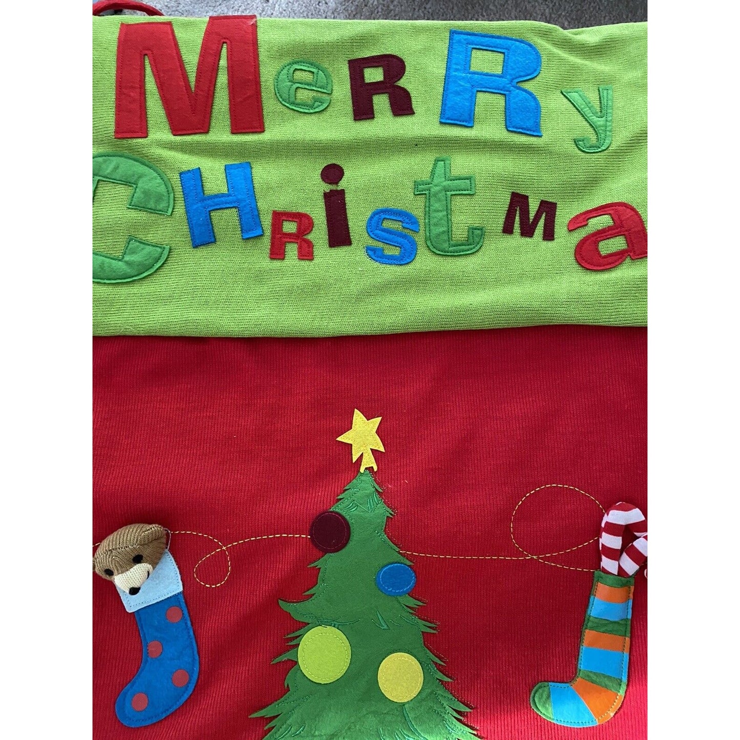 Disney Jumbo Extra Large 4 Ft Christmas Stocking Mickey Minnie Pluto 3D 4' x 2'