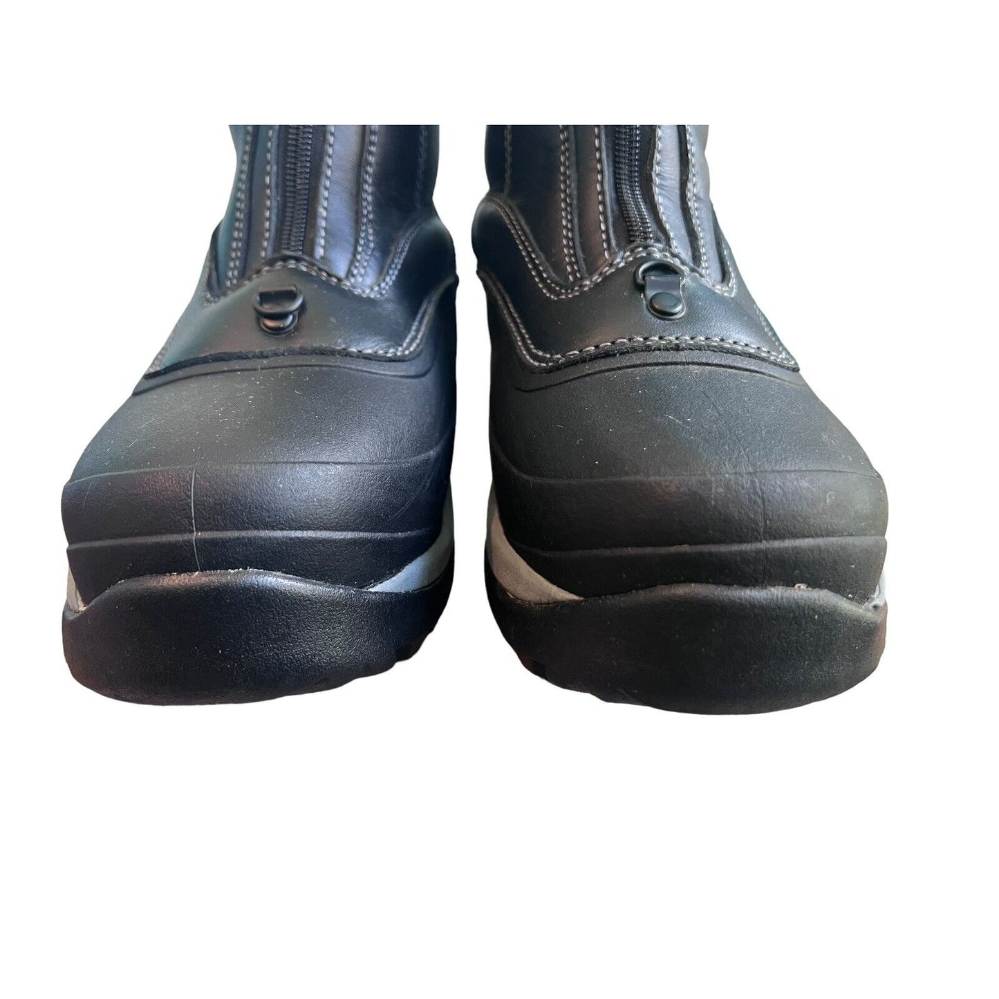 Lands End Waterproof Primaloft Boots Women 7 Boy 6 Leather Rubber Rain Snow