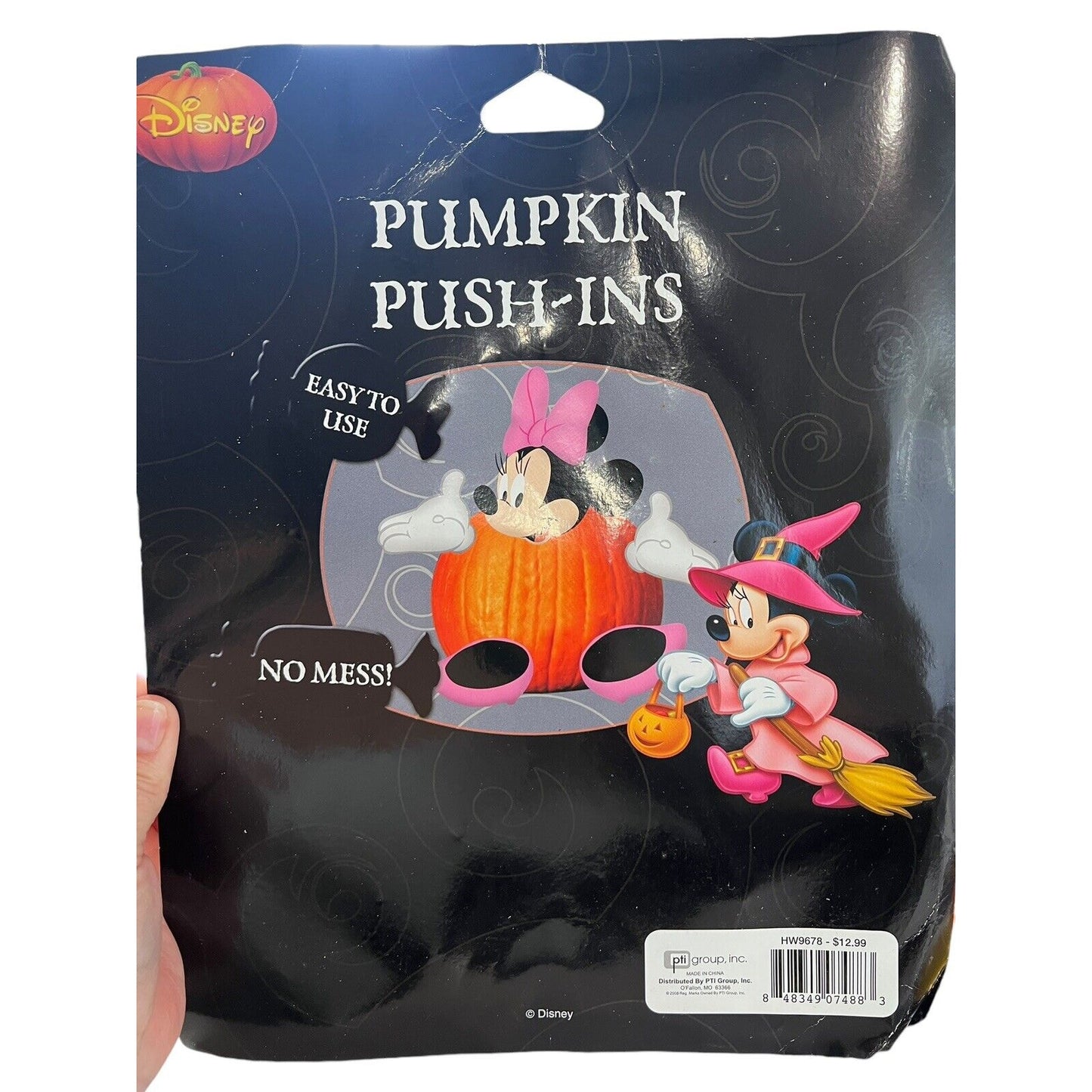 Disney Mickey & Minnie Mouse Pumpkin Push In Halloween Decoration Carving