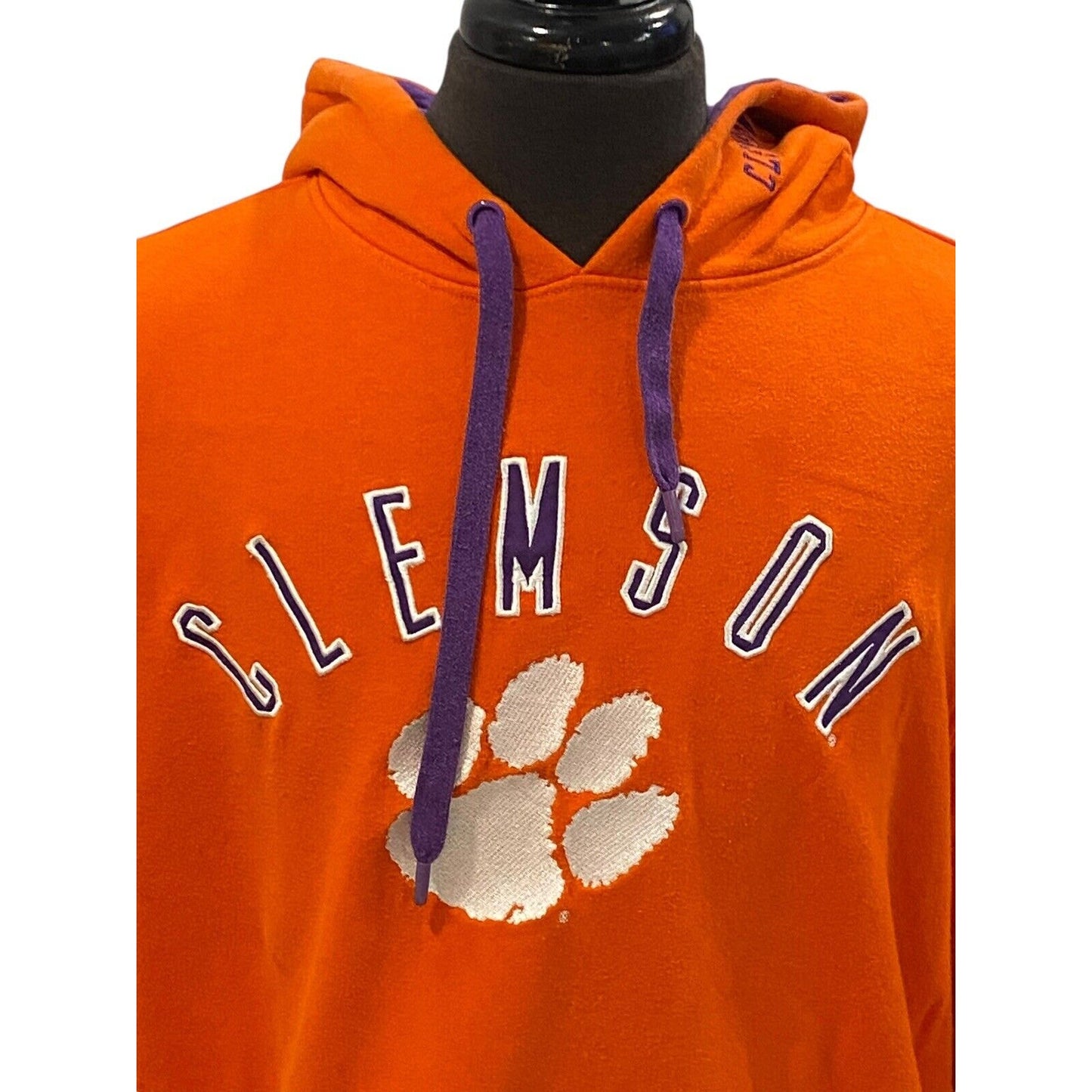 XXL Clemson Tigers Hoodie Sweatshirt Orange Pullover J America Cotton