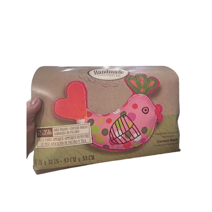 Bird Pillow Handmade Embroidery Kit by Dimensions NEW Sealed Whimsical Cute